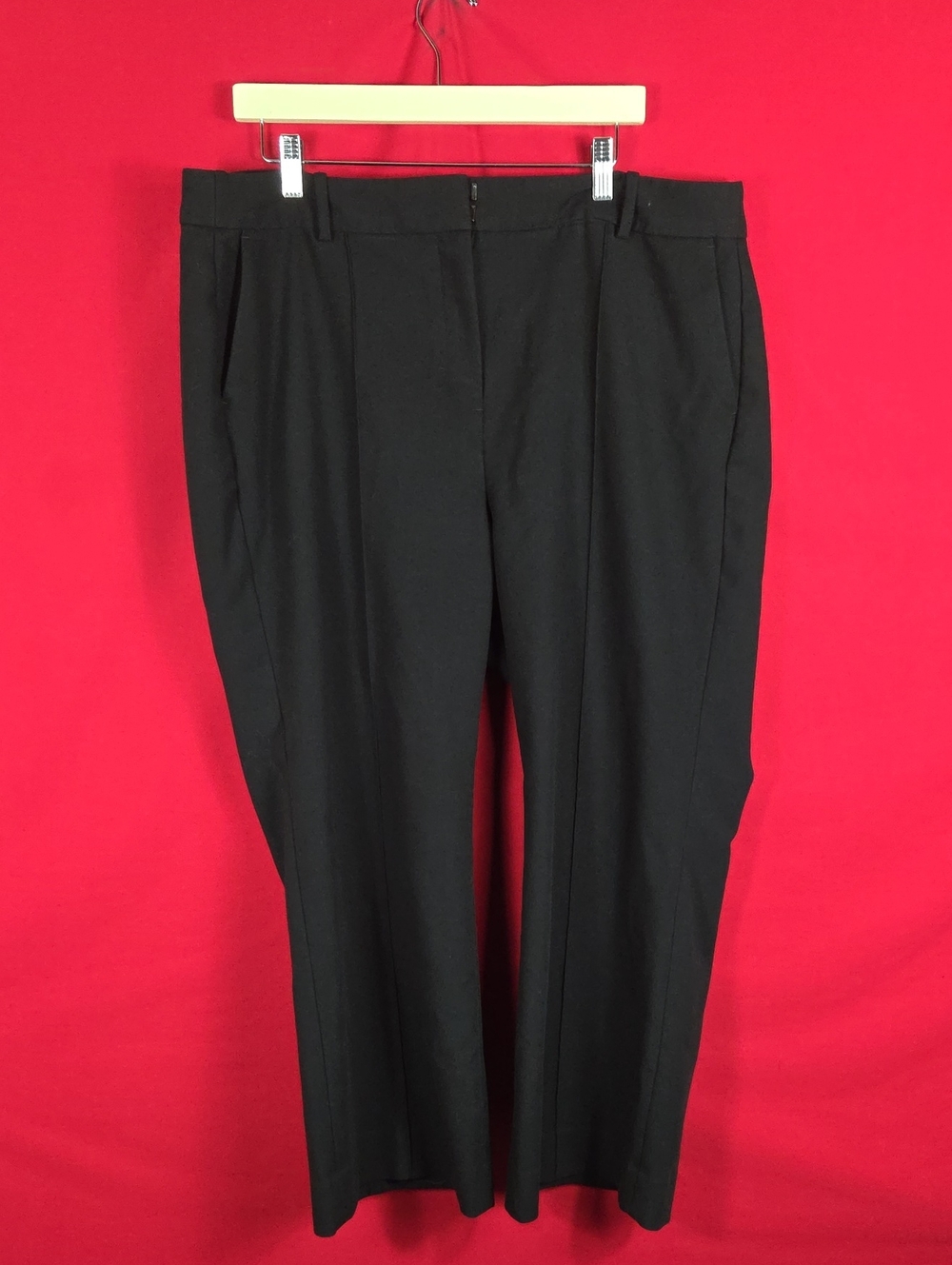 J CREW Cropped Natalia Pant in Four-Season Black Womens Size 18 Wide Leg